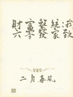 财富系统:我在六零发家致富了封面