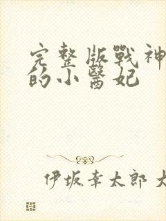 完整版战神王爷的小医妃