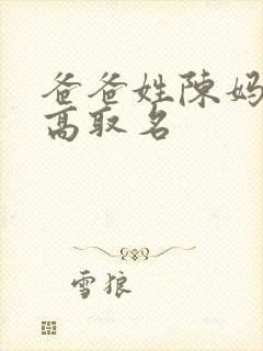 爸爸姓陈妈妈姓高取名