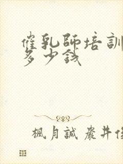 催乳师培训机构多少钱