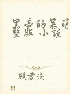 黑帝的呆萌妻完整版 小说