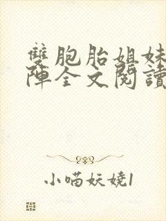 双胞胎姐妹齐上阵全文阅读