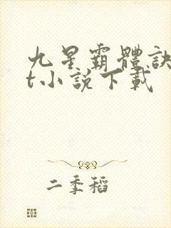 九星霸体诀txt小说下载