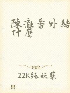 陈澈番外结局是什么