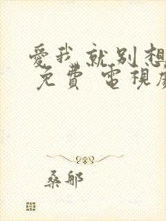 爱我就别想太多 免费 电视剧