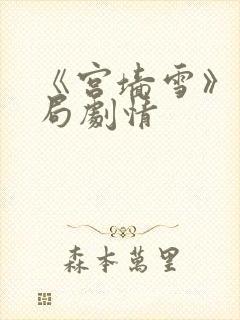 《宫墙雪》大结局剧情封面
