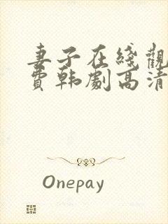 妻子在线观看免费韩剧高清全集