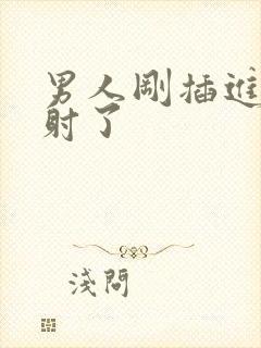 男人刚插进去就射了