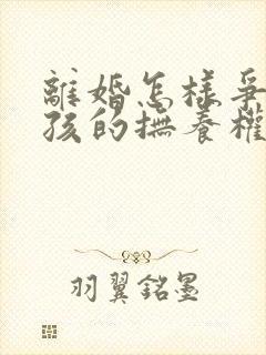 离婚怎样争取小孩的抚养权