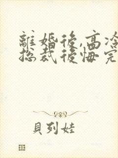 离婚后,高冷女总裁后悔完结篇