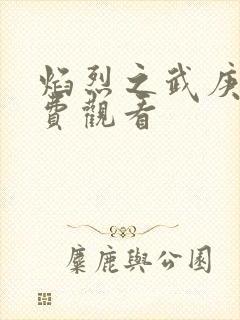 焰烈之武庚纪免费观看封面