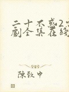 二十不惑2电视剧全集在线观看高清