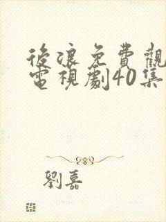 后浪免费观看的电视剧40集在线播放封面