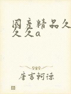 国产精品久久久久久a封面