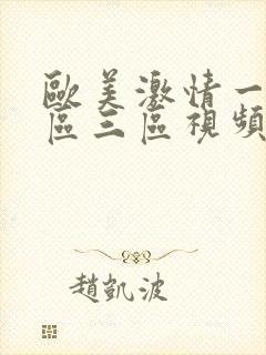 欧美激情一区二区三区视频