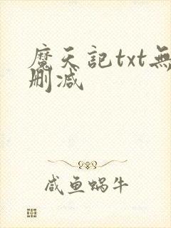 魔天记txt无删减封面