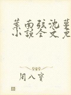 叶南弦沈蔓歌的小说全文免费阅读