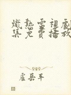 炽热电视剧40集免费播放