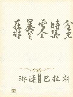 在暴雪时分墨宝非宝全集免费阅读