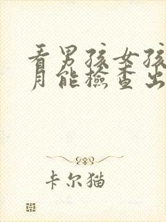 看男孩女孩几个月能检查出来封面