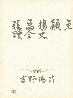 张禹杨颖免费阅读全文