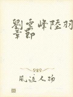 刘云峰陆羽最新章节