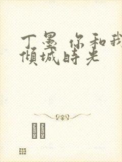 丁墨 你和我的倾城时光封面