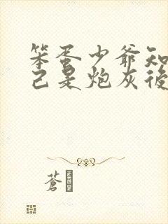 笨蛋少爷知道自己是炮灰后免费阅读封面