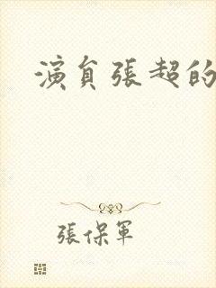 演员张超的老婆封面