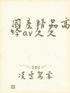 国产精品高潮呻吟av久久封面