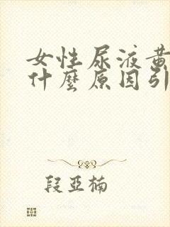 女性尿液黄色是什么原因引起的封面