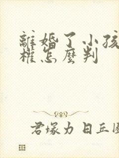 离婚了小孩抚养权怎么判