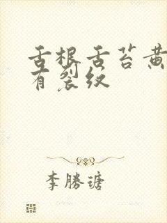 舌根舌苔黄厚腻有裂纹