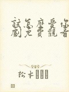 该怎么爱你电视剧免费观看全集高清