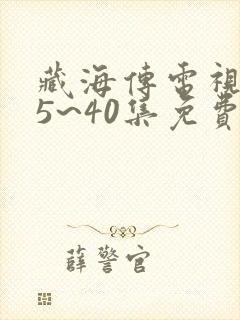 藏海传电视剧25~40集免费封面