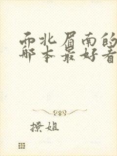 面北眉南的小说哪本最好看