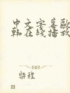 中文字幕欧美日韩在线播放