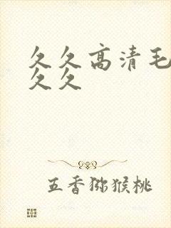 久久高清毛片久久久