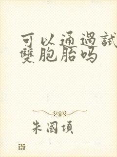 可以通过试管生双胞胎吗