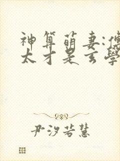 神算萌妻:傅太太才是玄学真大佬完结封面