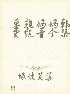 单亲妈妈韩剧免费观看全集在线