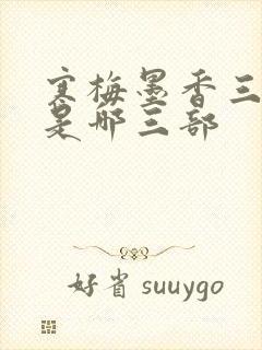 寒梅墨香三部曲是哪三部