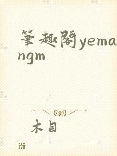 笔趣阁yemangm