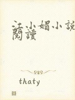 江小媚小说全文阅读