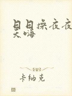 日日操夜夜爽天天嗨