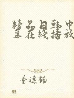 精品日韩中文字幕在线播放