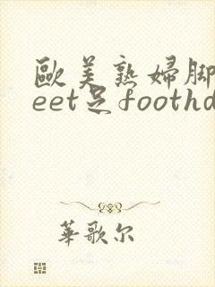 欧美熟妇脚交feet足foothd