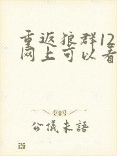 重返狼群12集网上可以看到吗封面