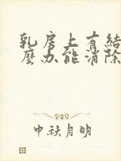 乳房上有结节怎么办能消除吗封面