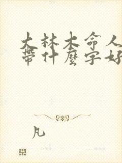 大林木命人取名带什么字好封面